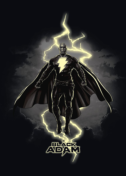 Dwayne Johnson Black Adam minimal Poster