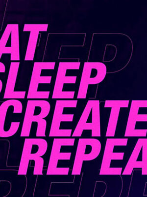 Eat Sleep Create Repeat motivational Poster
