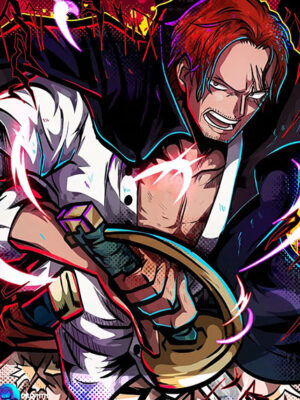 Emperor of Sea Red Haired Shanks One Piece Anime Comic Poster