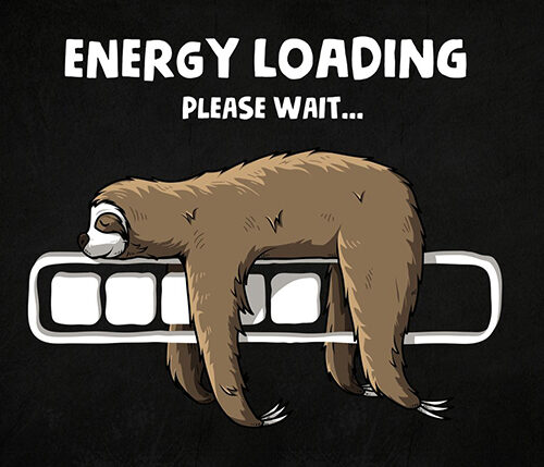 Energy Loading Sloth Poster