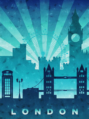 England London Travel Poster