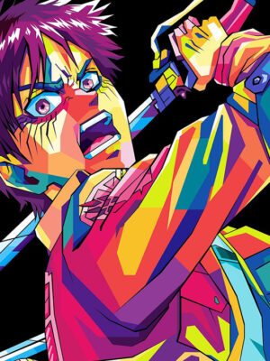 Eren Yeager attack on titan Pop art Poster