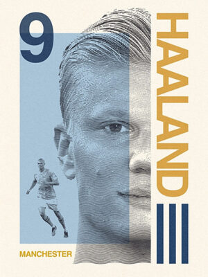 Erling Haaland Man City Football Sports Poster