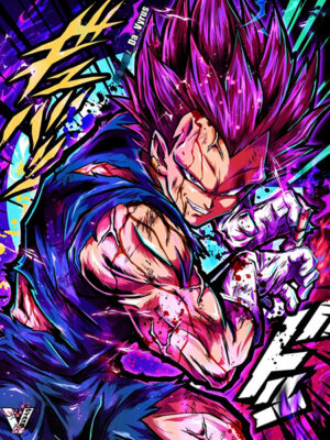 Evil Vegeta Dragon Ball Comic Poster
