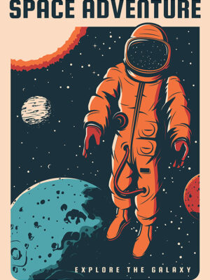 Explore the Galaxy Space Adventure Poster