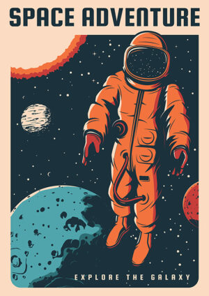 Explore the Galaxy Space Adventure Poster