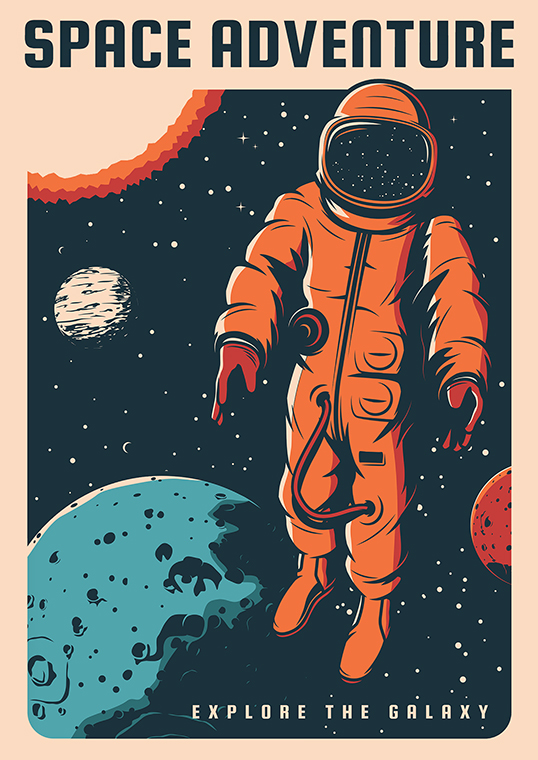 Explore the Galaxy Space Adventure Poster