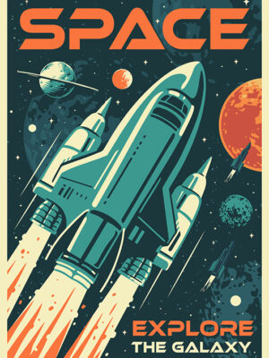 Explore the Galaxy Space Poster