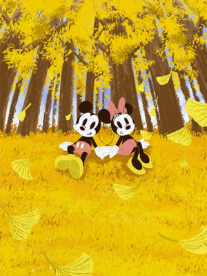 Falling Yellow Blooms Poster