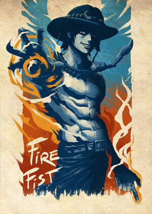 Fire Fist Ace One Piece anime Poster