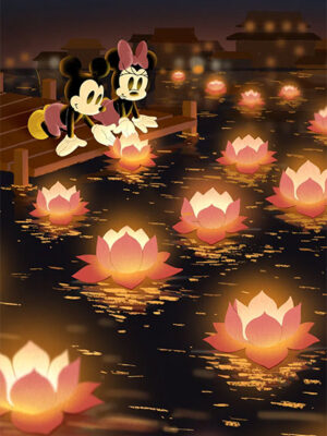 Floating Lotus Glow Poster