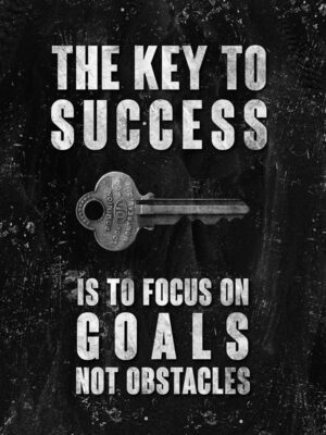 Focus on Goals not obstacles motivational Quote Poster