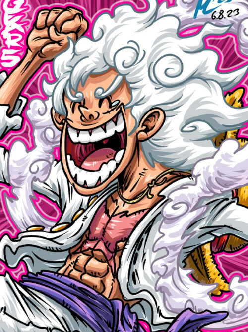 Funny Gear 5 Luffy One Piece Poster