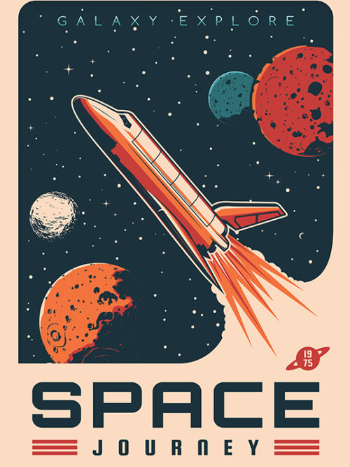 Galaxy Explore Space journey Poster