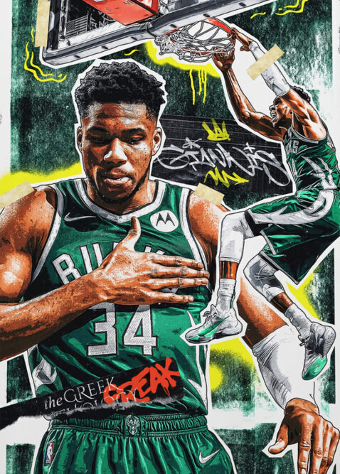 Giannis Antetokounmpo Basketball Player Poster