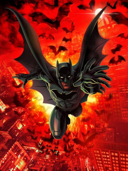 Gotham on Fire Batman Poster