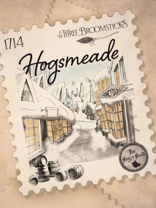 Harry Potter Hogsmeade Postcard Stamp Poster