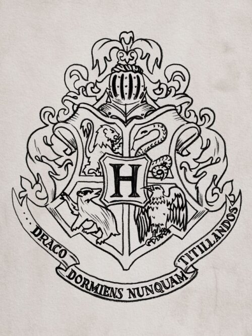 Harry Potter Hogwarts Insignia White Poster