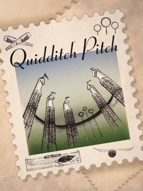 Harry Potter Quidditch Pitch Postcard Stamp Poster