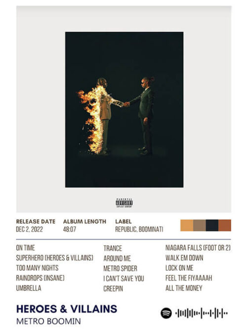 Heroes & Villains By Metro Boomin Album Poster