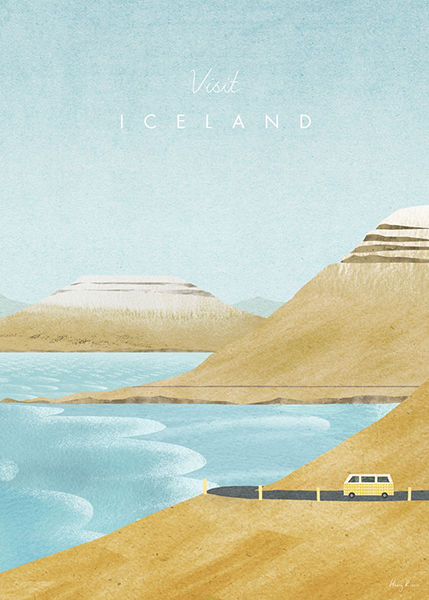 Iceland Minimalist Travel Poster