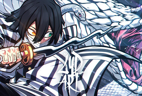 Iguro Obanai The Serpent Hashira Demon Slayer anime Poster