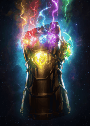 Infinity Stones Gauntlet Thanos Avengers Poster