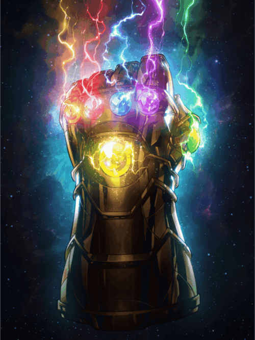 Infinity Stones Gauntlet Thanos Avengers Poster