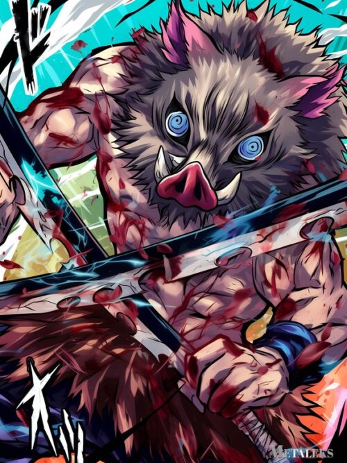 Inosuke Hashibira Roar Of The Wild Berserker Anime & manga Poster
