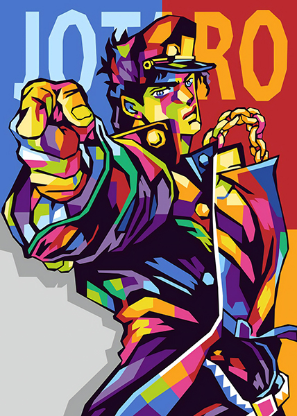 Jotaro Kujo Popart JoJo's Bizarre Adventure Poster