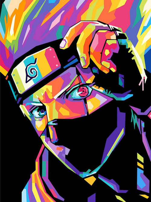 Kakashi Sharingan Naruto Pop art Poster