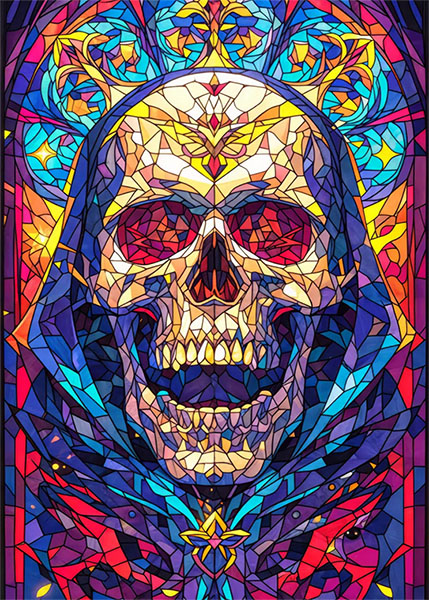 Kaleidoscope Enigma of death skull Poster