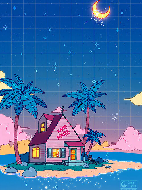 Kame House Pop Pastel Poster