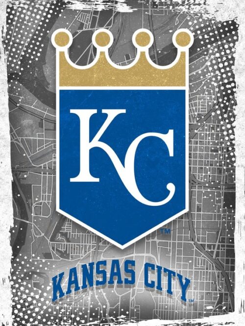 Kansas City Royals Major Basketball League City Maps Crests Poster