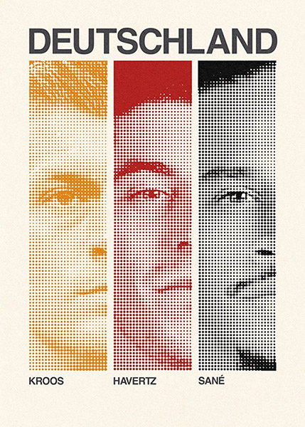 Kroos Havertz und Sané Football Sports Poster