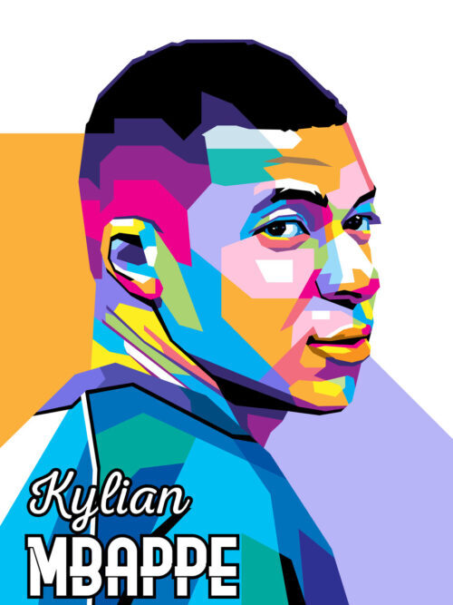 Kylian Mbappe Popart Poster