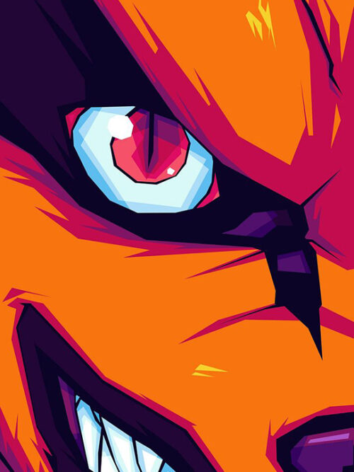 Kyuubi Kurama Naruto Shippuden Pop art Poster