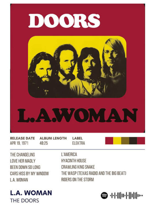 L A Woman By The Doors Album Poster
