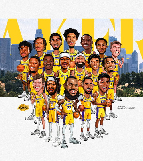 Lakers Club Basketball Chibi Poster