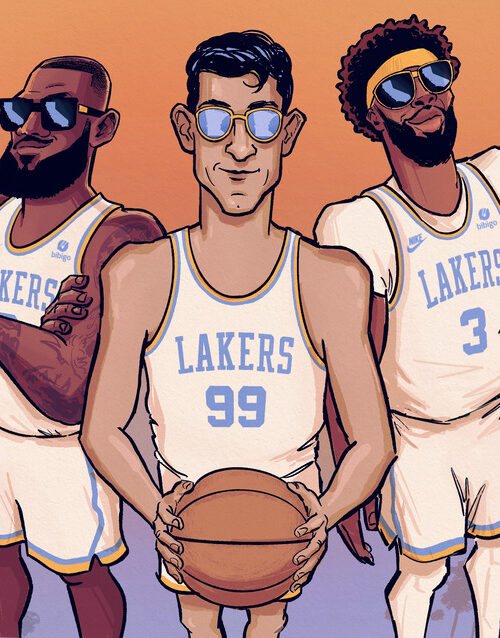 Lakers jack perkins mikan Lofi vibes Basketball Poster