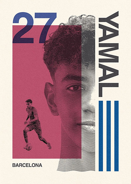 Lamine Yamal FC Barcelona Football Sports Poster
