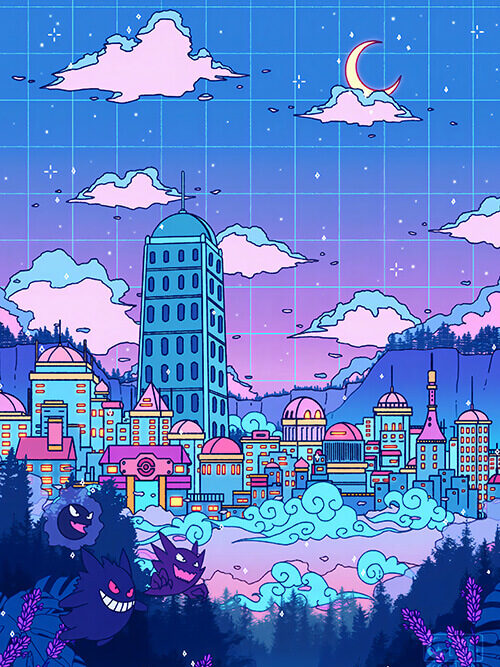 Lavender Town Pop Pastel Poster