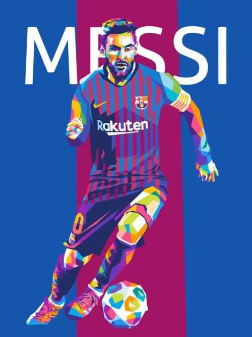 Lionel Messi Popart Poster