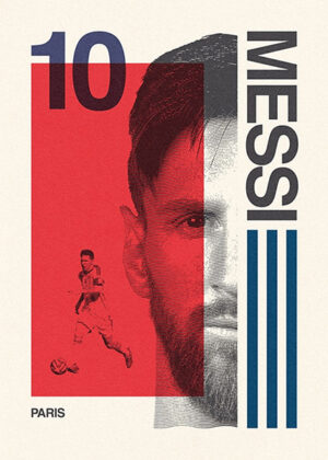 Lionel Messi PSG Football Sports Poster
