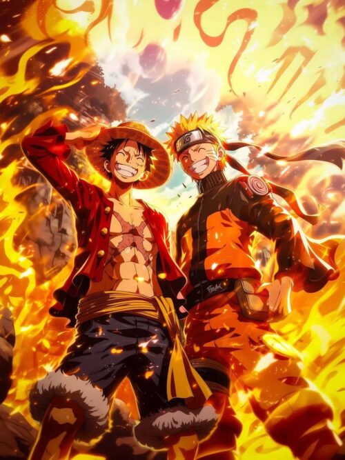 Luffy And Naruto Anime & Manga Poster