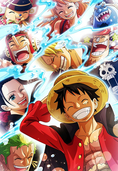 Luffy and Strawhats Pirates One Piece Poster