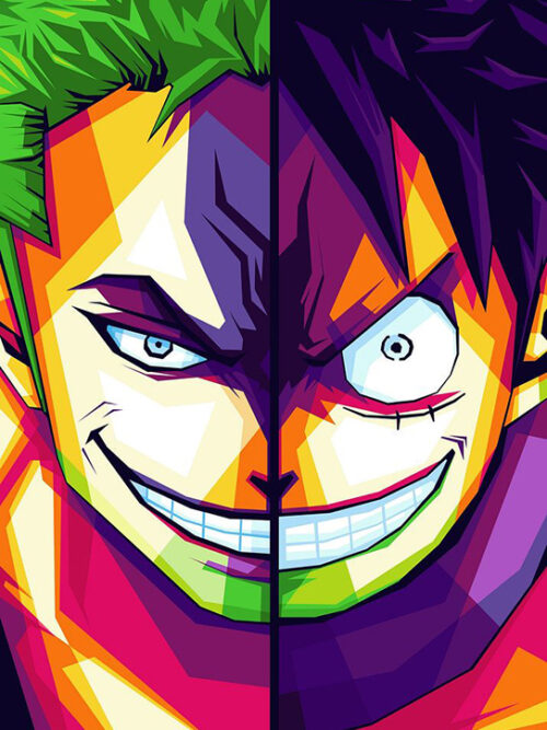 Luffy And Zoro One Piece Pop art Poster