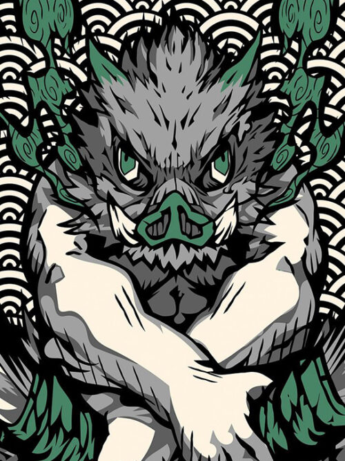 Inosuke Hashibira Kimetsu no Yaiba Poster