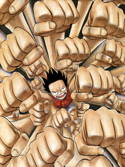 Luffy Gatling Gun One Piece Poster