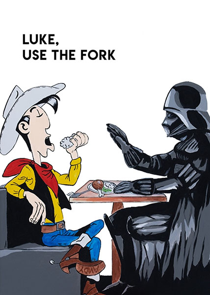 Luke Use the fork Darth Vader Poster